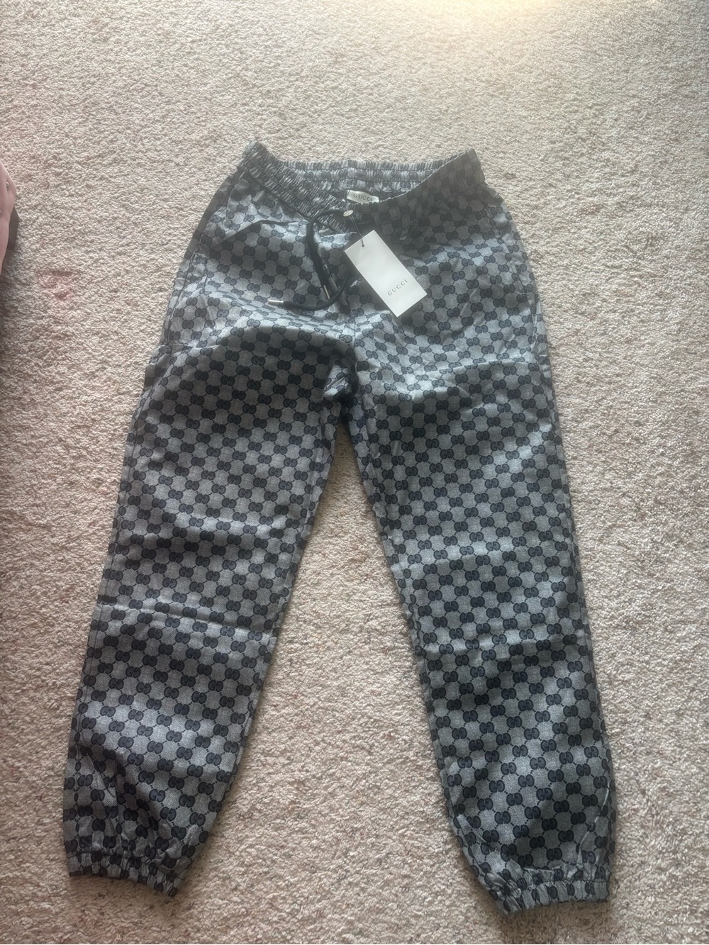 Gucci Black & Gray GG Monogram Joggers